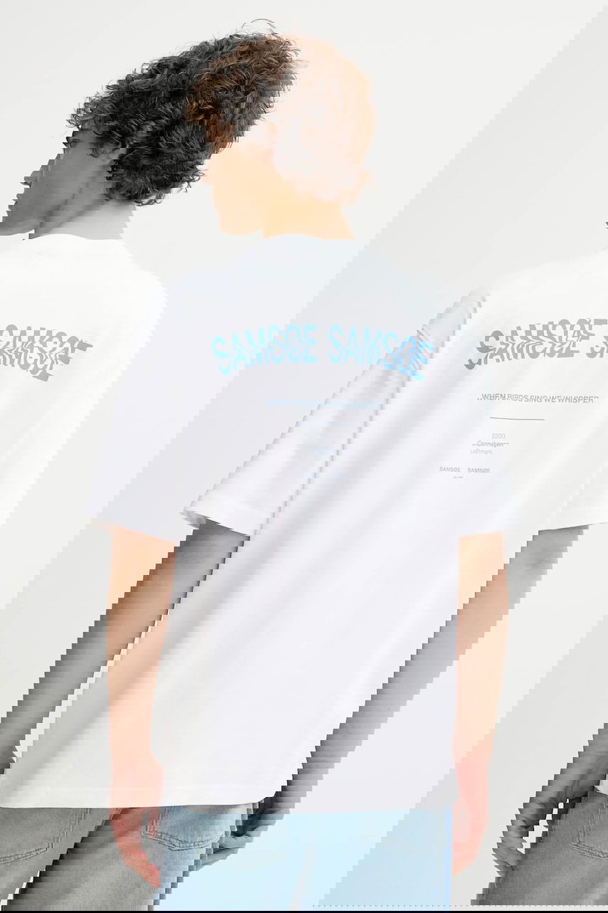 T-shirt Samsoe Samsoe Samsoe Samsoe SASWIRL Print T-Shirt Vit | U25200006, 0