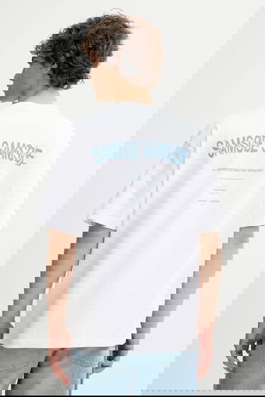 T-shirt Samsoe Samsoe Samsoe Samsoe SASWIRL Print T-Shirt Vit | U25200006, 0