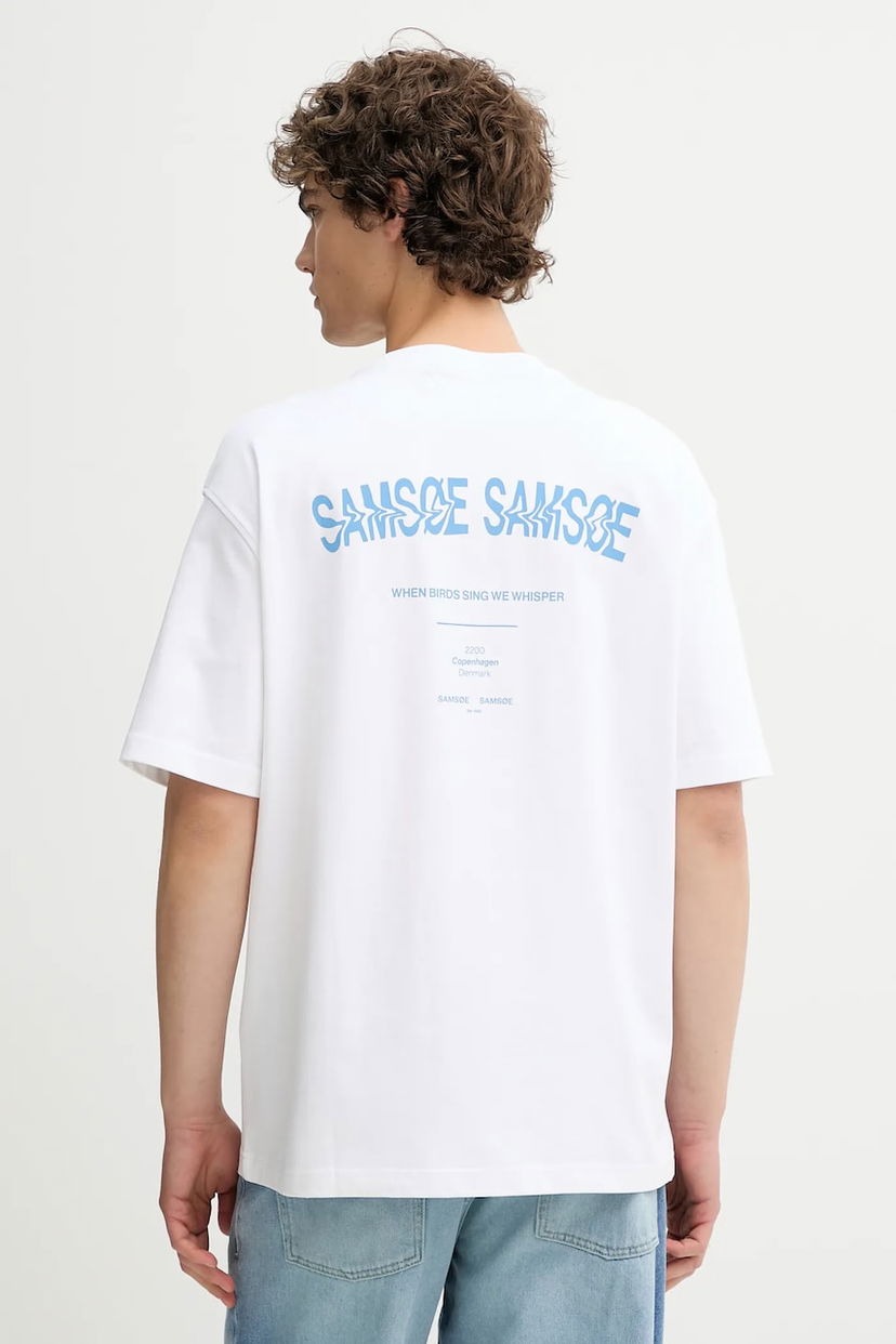 T-shirt Samsoe Samsoe Samsoe Samsoe SASWIRL Print T-Shirt Vit | U25200006