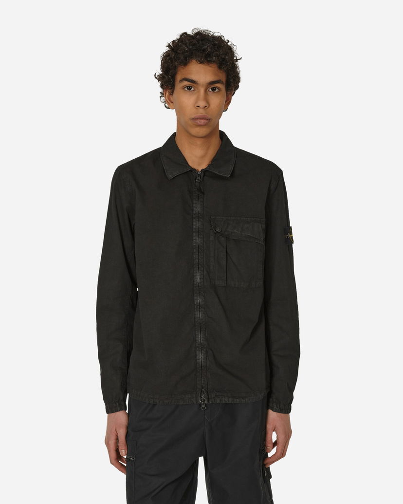 Skjorta Stone Island Garment Dyed Overshirt Svart | 8015119WN V0129