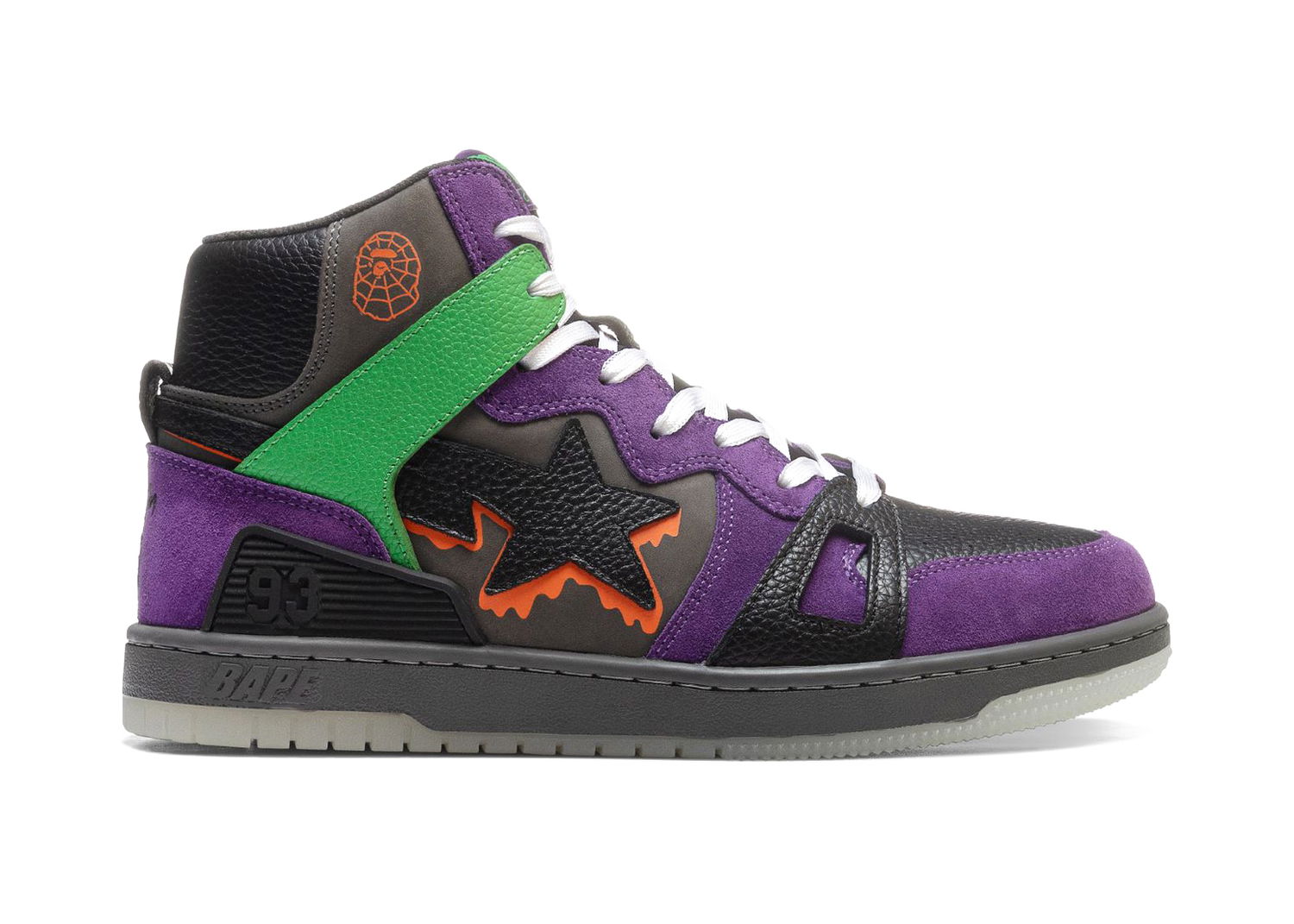 Sneakers och skor BAPE Bape Sta 93 Hi "Halloween" 2021 Purpur | 001FWH701019-PUR-A, 0