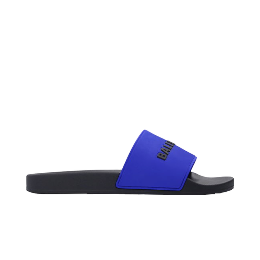 Sneakers och skor Balenciaga Pool Slide Navy Blue Black Mörkblå | 565826 W1S8A 4010