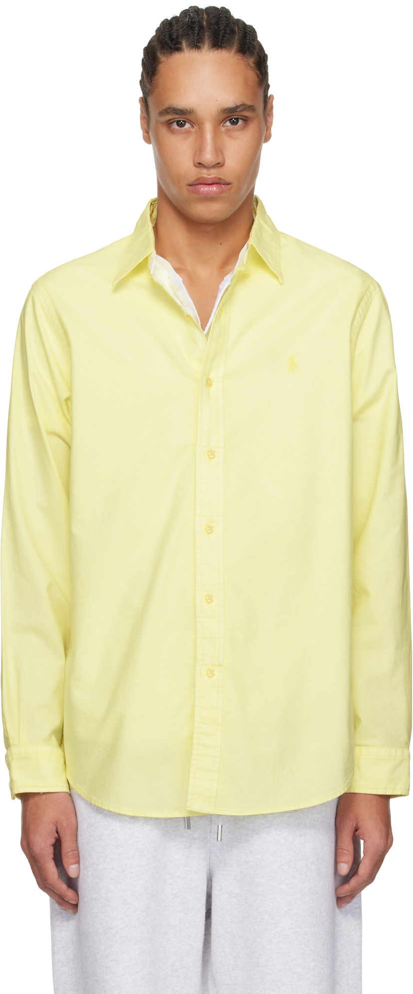 Skjorta Polo by Ralph Lauren Polo Ralph Lauren Classic Fit Mineral Dyed Oxford Shirt Gul | 710965794006