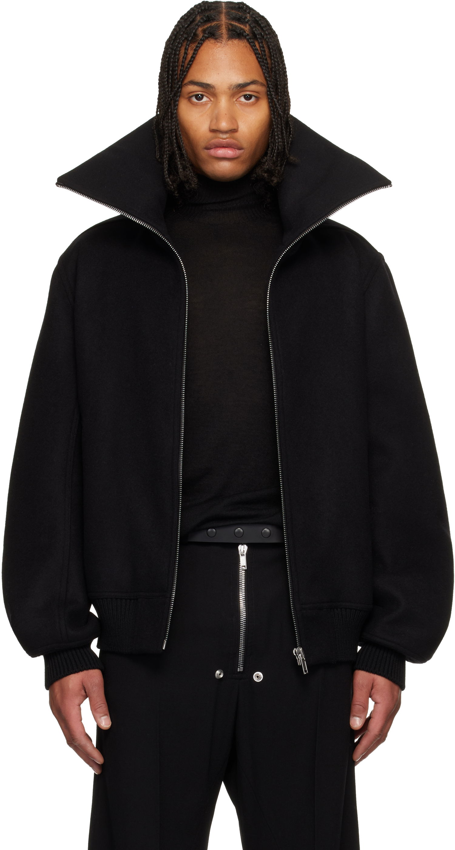 Bomberjacka Rick Owens Concordians Blixa Dracucollar Jacket Svart | RR02E1710 WSF, 0