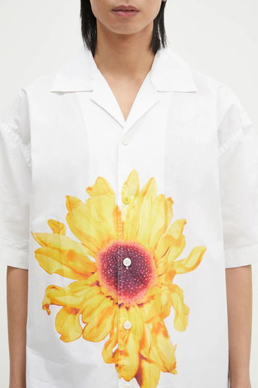 Skjorta JW Anderson JW Anderson Relaxed Short Sleeve Shirt with Sunflower Print Vit | SH0335.PG1667.001, 3
