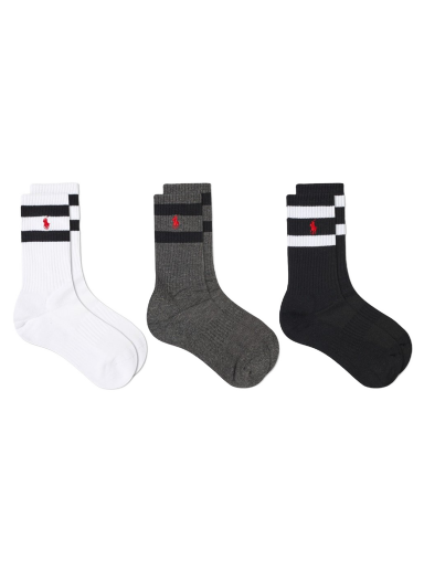 Strumpor Polo by Ralph Lauren Classic Stripe Sport Sock - 3 Pack Flerfärgad | 449823360002