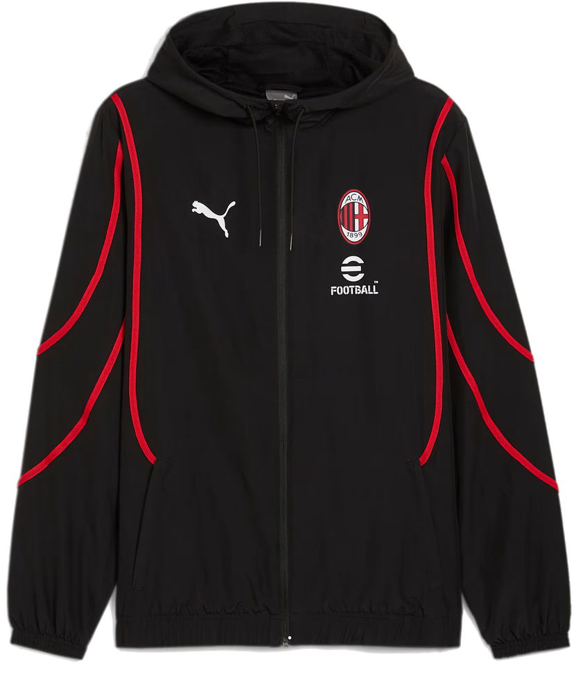 Jacka Puma AC Milan Prematch Woven Jacket Svart | 777716-04