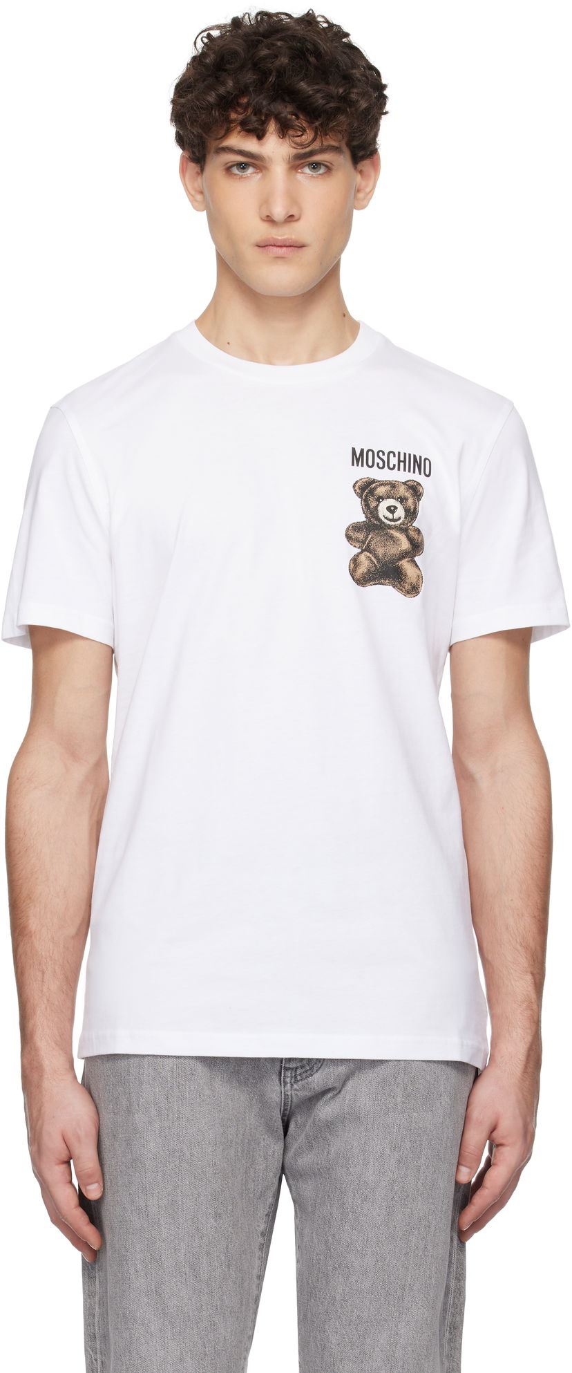 T-shirt Moschino Moschino Little Teddy Bear T-Shirt Vit | 251ZZV071102411001