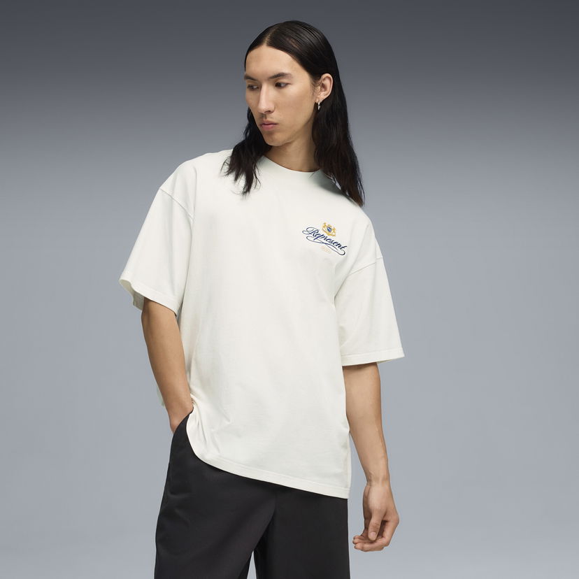T-shirt Puma PUMA x REPRESENT Oversized Printed T-Shirt Beige | 632544_31