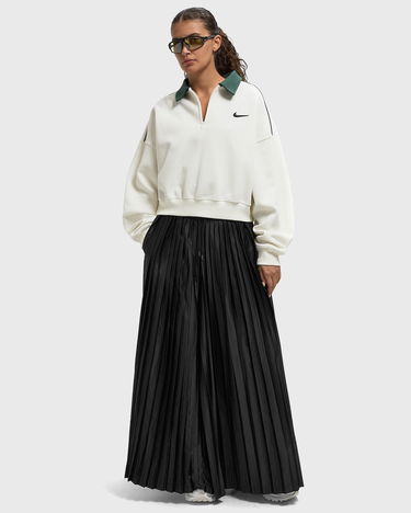 Sweatshirt Nike Collared Quarter-Zip Cropped Sweatshirt Vit | IO8837-133, 2