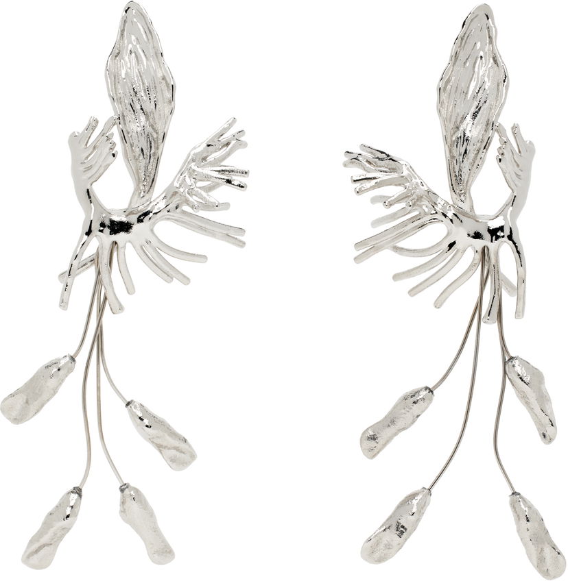 Örhängen Dries Van Noten Dries Van Noten Graphic Drop Earrings Metallisk | 251-018213-046