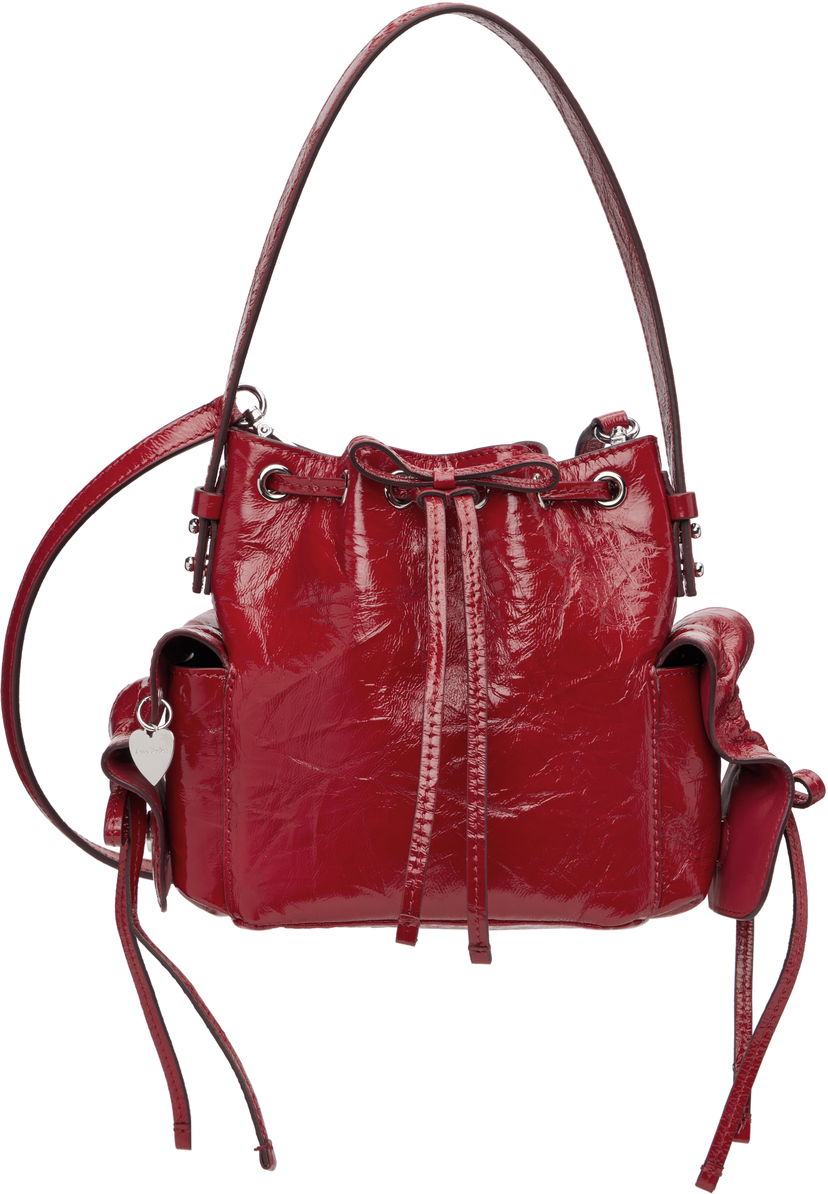 Handväska Acne Studios Acne Studios Multipocket Mini Bucket Bag Röd | A10467-