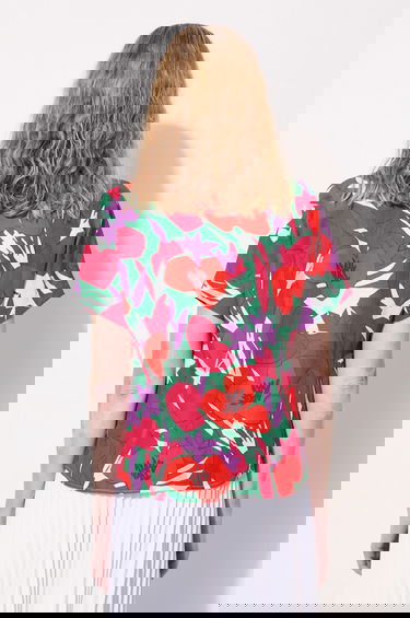 Skjorta A.P.C. Regular-Fit Floral-Print Linen-Blend Shirt Röd | VIAJQ.F12504, 3