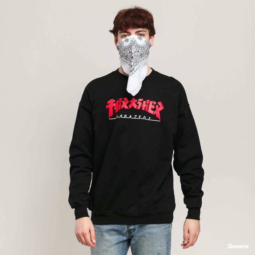 Sweatshirt Thrasher Thrasher Godzilla Crewneck Sweatshirt Svart | 058556