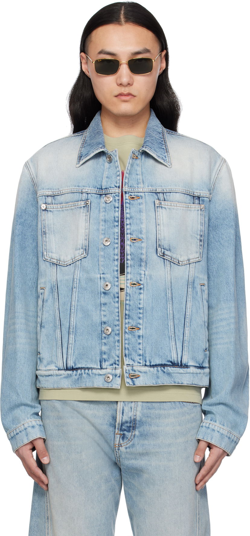 Jacka LANVIN Lanvin Regular Denim Jacket Blå | RM-JA0003-D087-P25