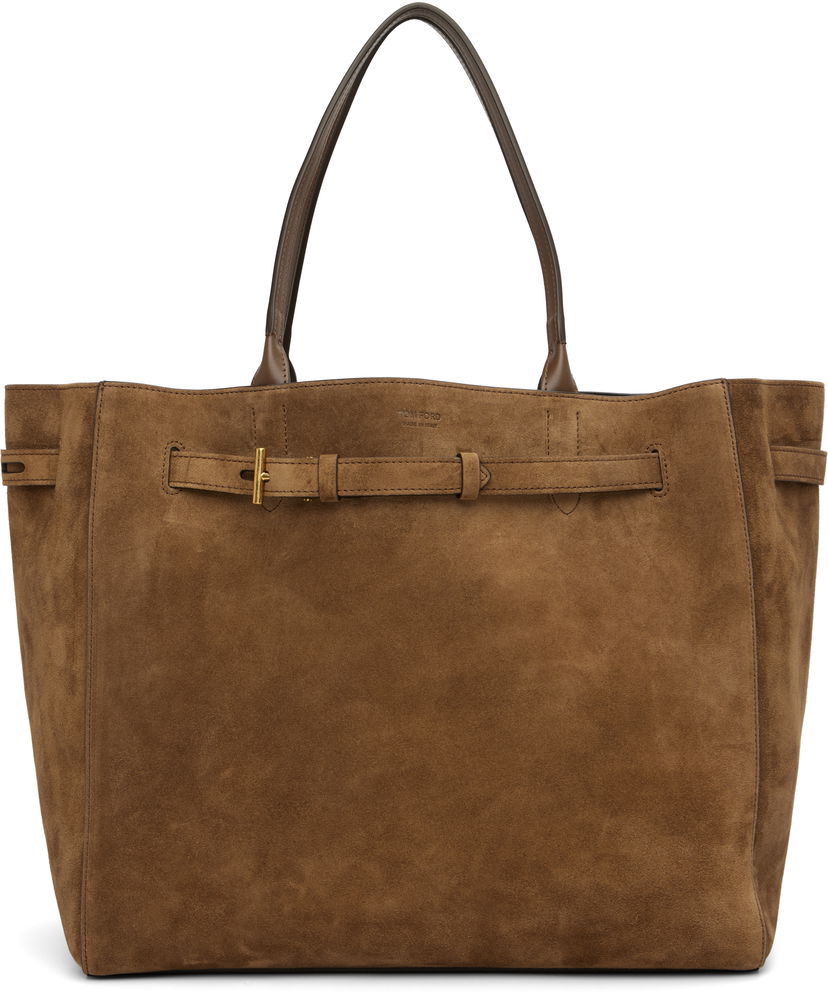 Tygpåse Tom Ford Tom Ford Audrey Large Suede Tote Brun | L1823-LCL068X