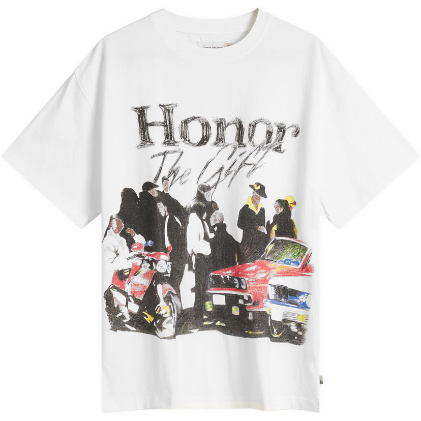 T-shirt Honor The Gift Honor The Gift Shift Graphic T-Shirt, Size Large Vit | HTG250140-WHT