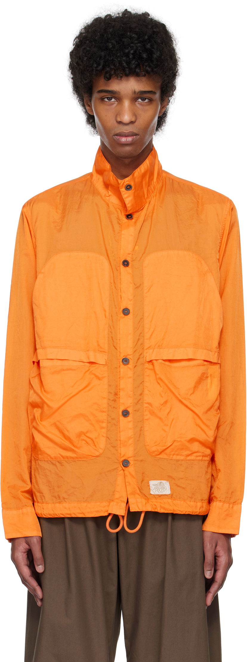 Skjorta Ranra RANRA Epitome Nylon Ripstop Long Sleeve Shirt Orange | AMSS25LS01519