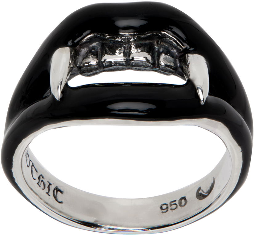 Ringa Yohji Yamamoto Yohji Yamamoto Vampire Fang Ring Svart | HA-A04-920