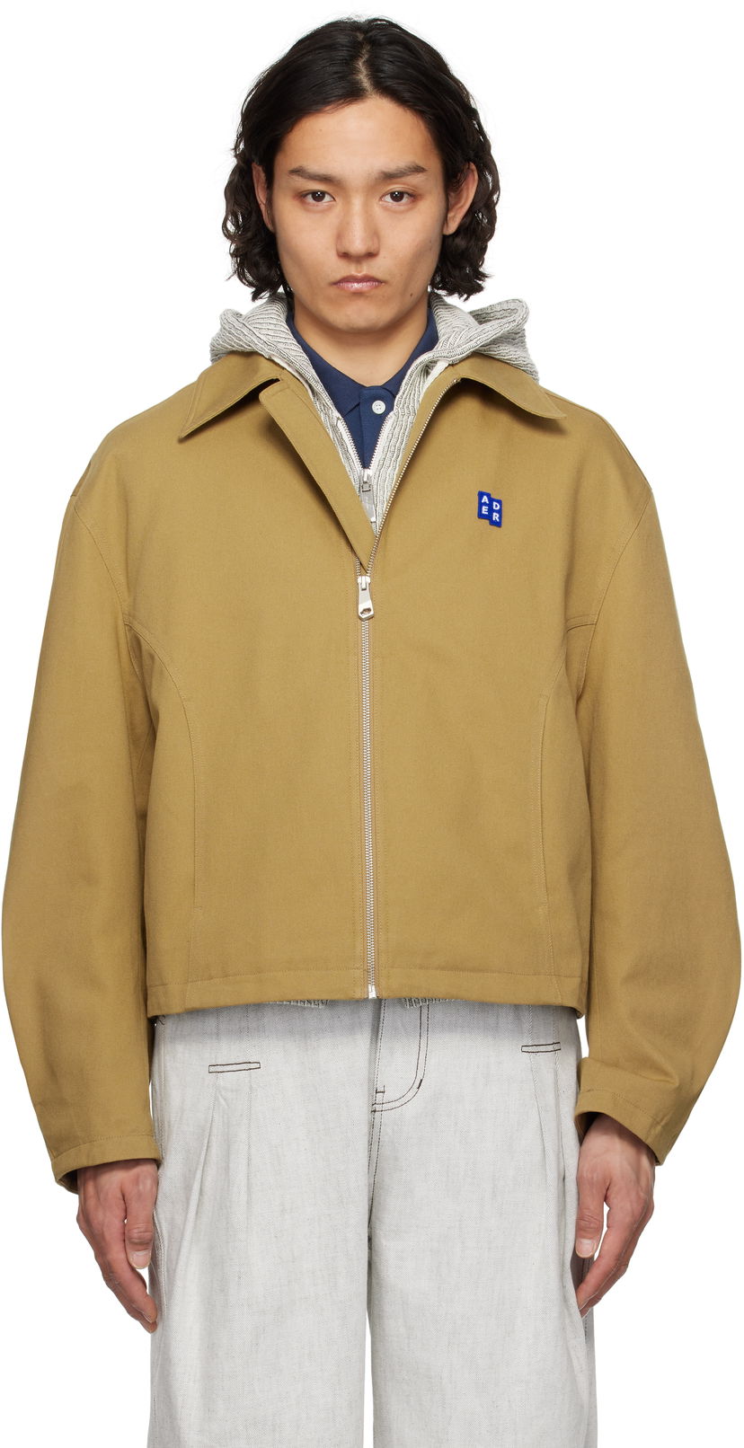 Bomberjacka ADER ERROR ADER error TRS Tag 01 Zip-Up Jacket Beige | BO42FYJK0102BG
