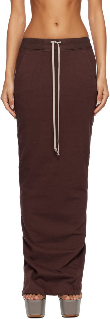 Kjol Rick Owens Concordians Pull On Pillar Maxi Skirt Brun | DS02E7332 RIG, 0