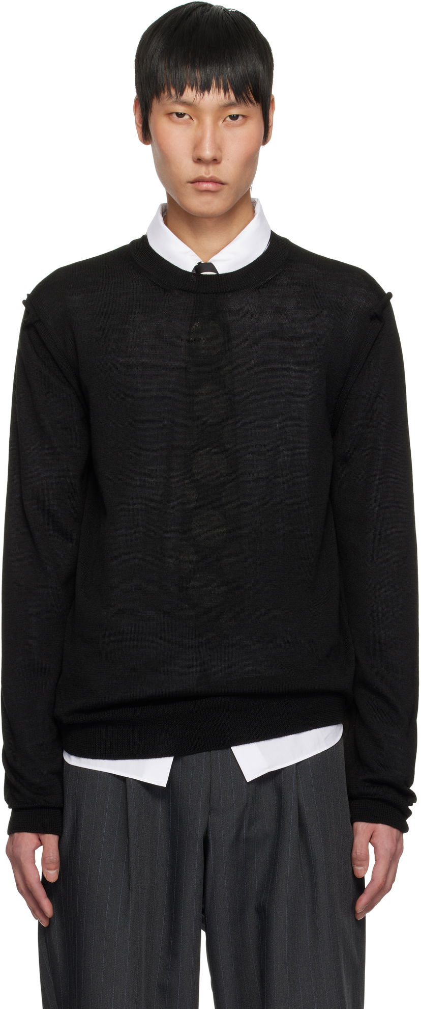Sweater Comme des Garçons Crewneck Sweater Svart | DO-N007-051
