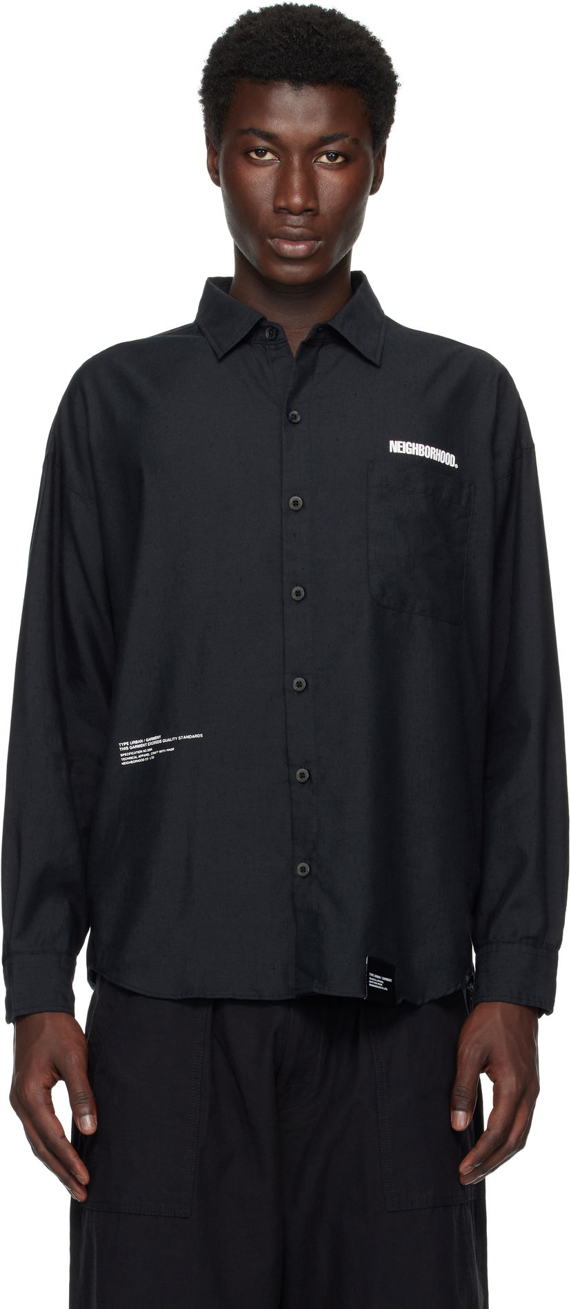 Skjorta Neighborhood Neighborhood Long Sleeve Overshirt Svart | 251BENH-SHM01