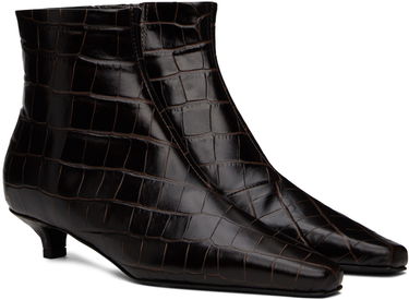 Sneakers och skor TOTEME TOTEME 'The Slim' Kitten Heel Ankle Boots Brun | 241-WAS940-LE0023, 3