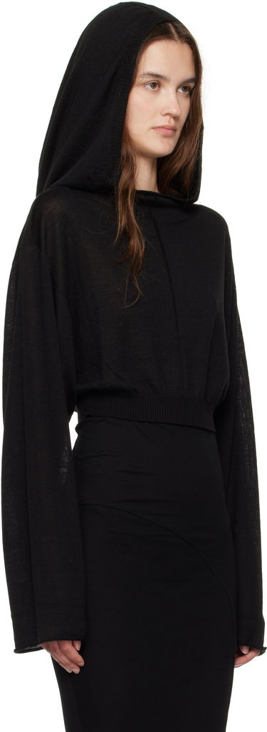 Sweatshirt Rick Owens Rick Owens Cropped Hooded Tunic Grå | RP02E4632 M, 3