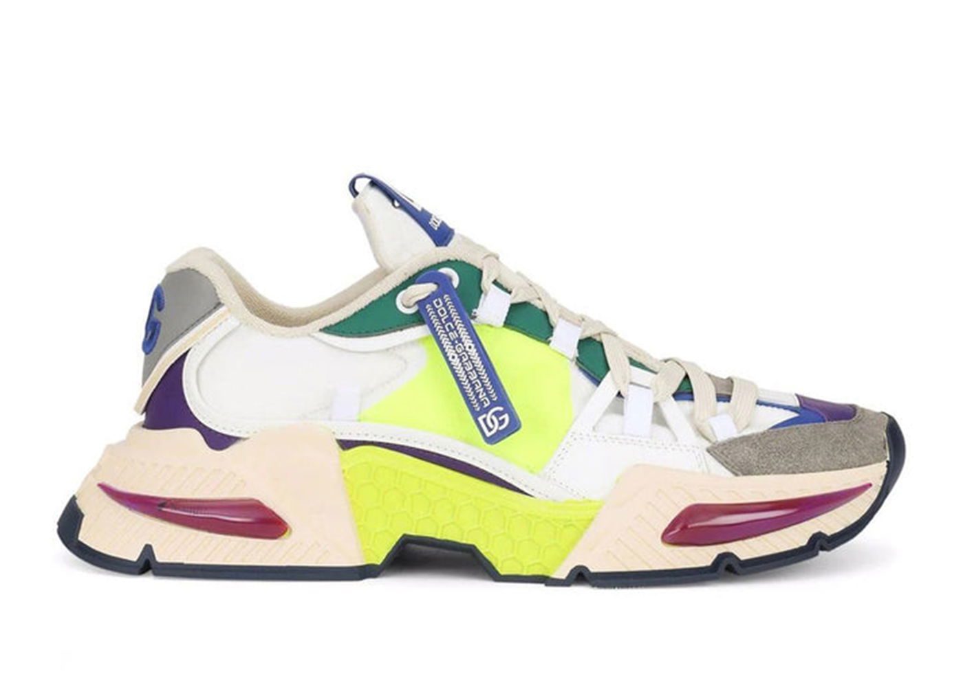 Sneakers och skor Dolce & Gabbana Mixed-Material Airmaster White Yellow Red Flerfärgad | CS1984AQ93980995, 0