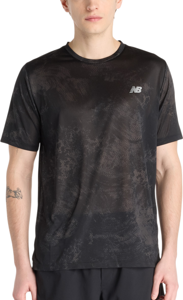 T-shirt New Balance Athletics Printed Short-Sleeve T-Shirt Svart | mt53201-cas, 0
