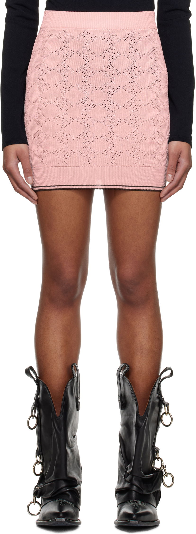 Kjol AMIRI AMIRI 'MA' Quad Miniskirt Rosa | AWKNKR1015