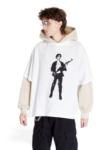 Sweatshirt Pleasures Psychic x TV Viva Hoodie Vit | P22W021 KHAKI
