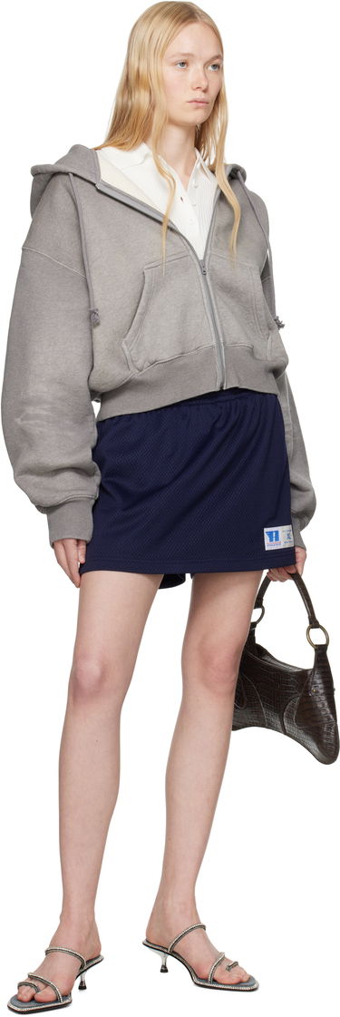 Kjol Alexander Wang Alexander Wang Deconstructed Athletic Mesh Skort Mörkblå | 1CC2255101, 3