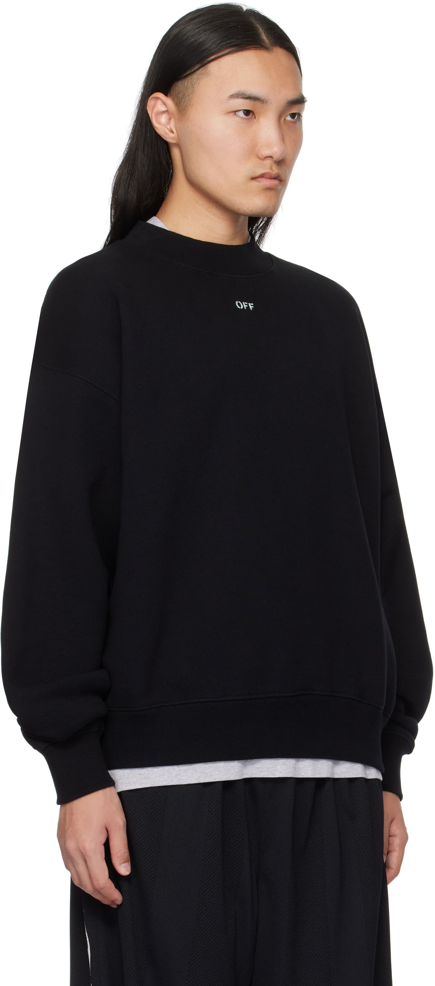 Sweatshirt Off-White Vibe Arrow Sweatshirt Svart | OMBA054S25FLE0051041, 1