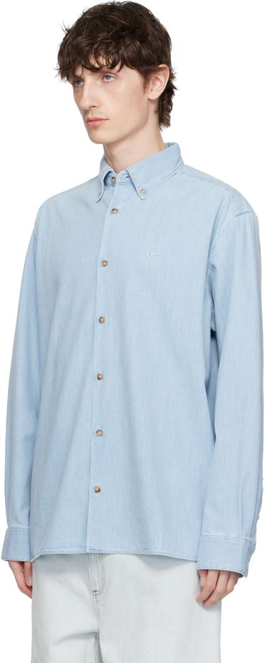 Skjorta A.P.C. A.P.C. Mathias Denim Shirt Blå | COGXX-H12586, 3