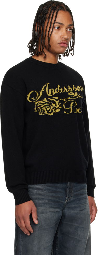 Sweater Andersson Bell Cashmere Rose Crew-Neck Sweater Svart | atb1372u, 1