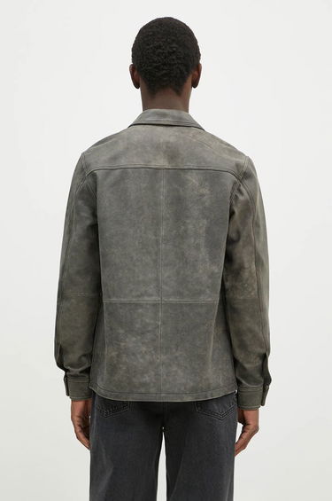 Skjorta Samsoe Samsoe Samsoe Samsoe Saruffo X C Leather Shirt Jacket Grå | M24400053, 2