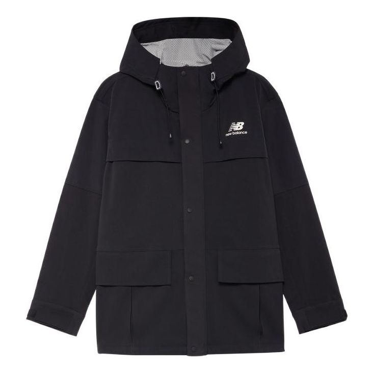 Vindjacka New Balance Hooded Mid Jacket Svart | AMJ23315-BK