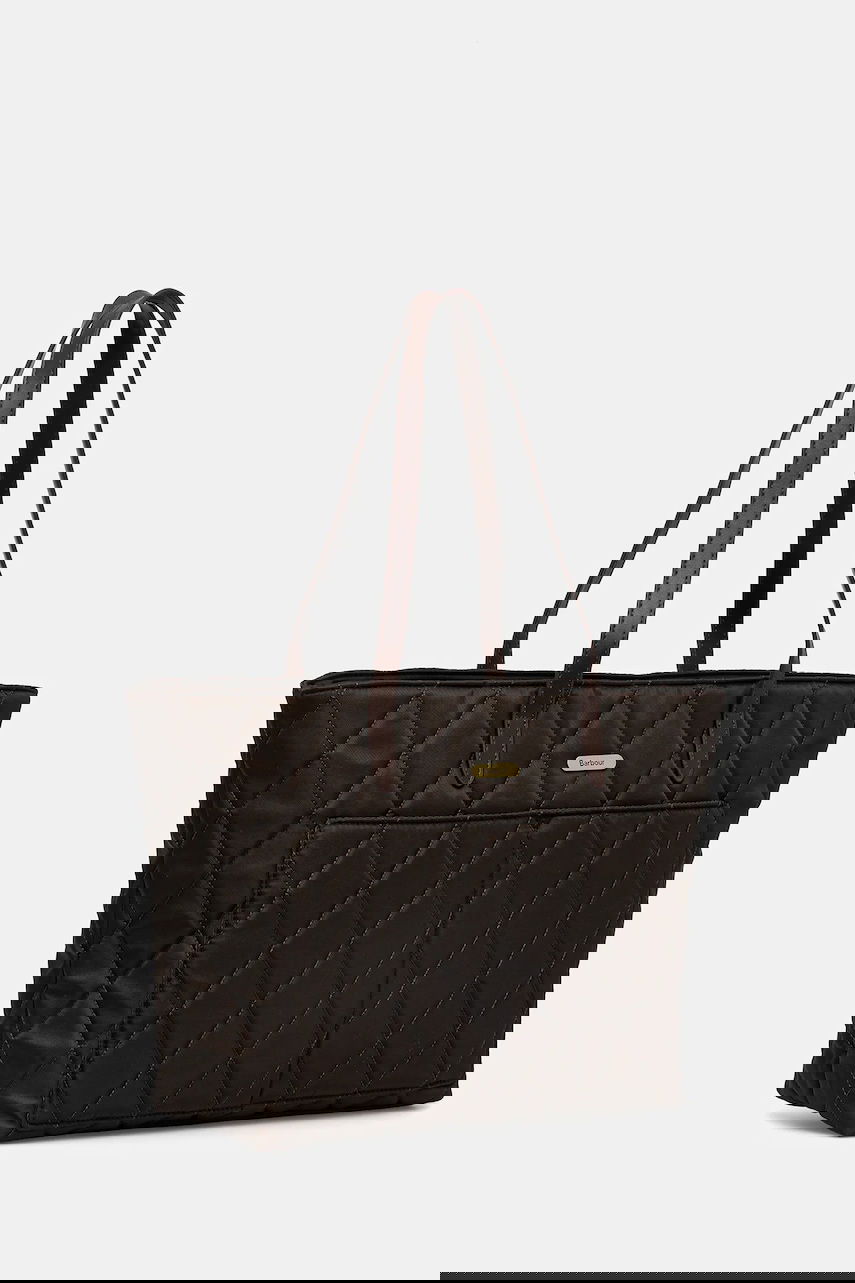 Tygpåse Barbour Barbour Quilted Tote Bag with Pouch Brun | LBA0395, 1