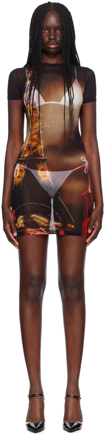 Klä Jean Paul Gaultier Jean Paul Gaultier 'The Pigalle' Mesh Minidress Flerfärgad | 24/30-F-RO248-T552-00301550, 0