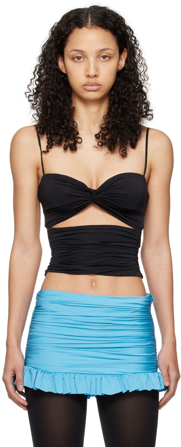 Crop top GUIZIO Guizio Beia Twist Cutout Top Svart | R24110K031