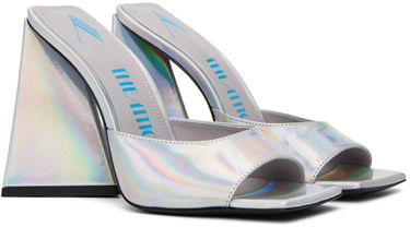 Kläder The Attico Attico Devon Heeled Sandals Metallisk | 231WS000 L062, 3