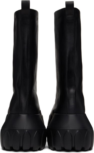 Kläder Rick Owens Rick Owens Hollywood Flared Mega Tractor Boots Svart | RU01E5864 LOO, 1