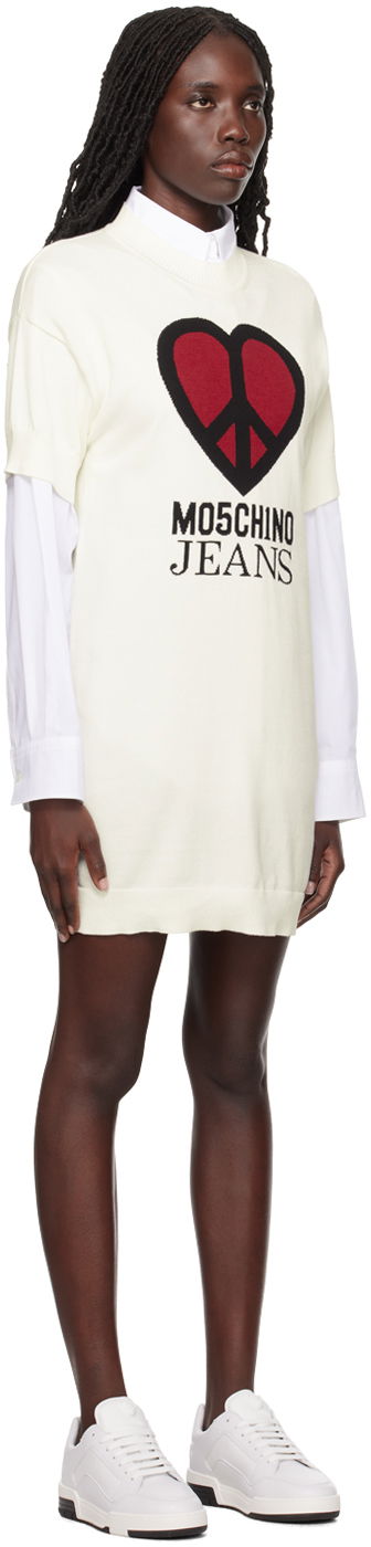 Klä Moschino Peace & Love Minidress Vit | 0494 3208, 1