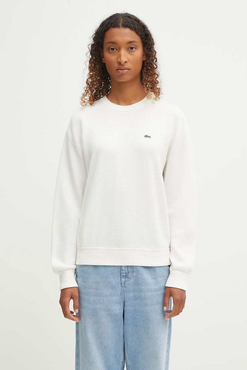 Sweater Lacoste Lacoste Crewneck Sweatshirt Vit | AF4158