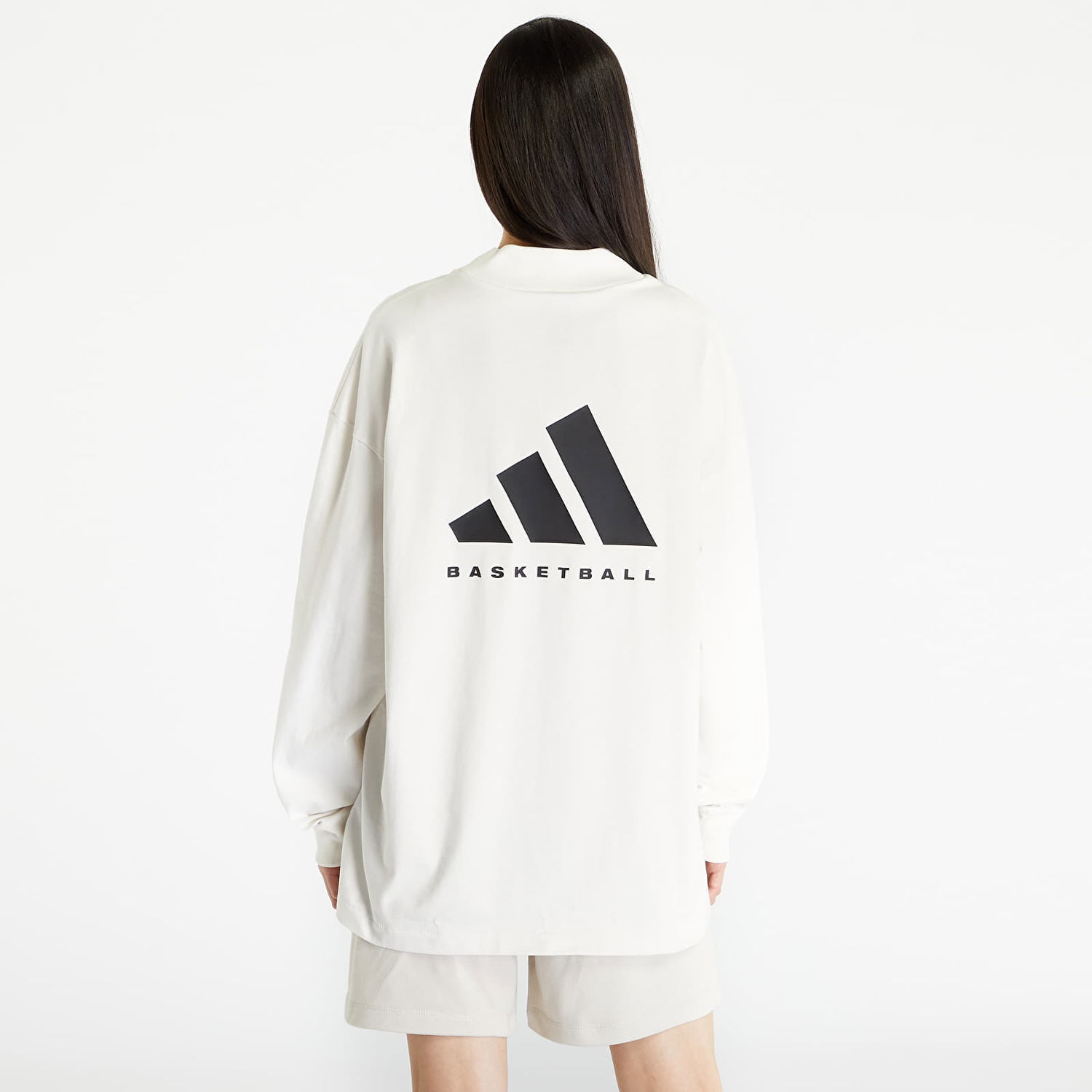 T-shirt adidas Originals Basketball Long Sleeve Tee UNISEX "Cloud White" Vit | IA3424, 0