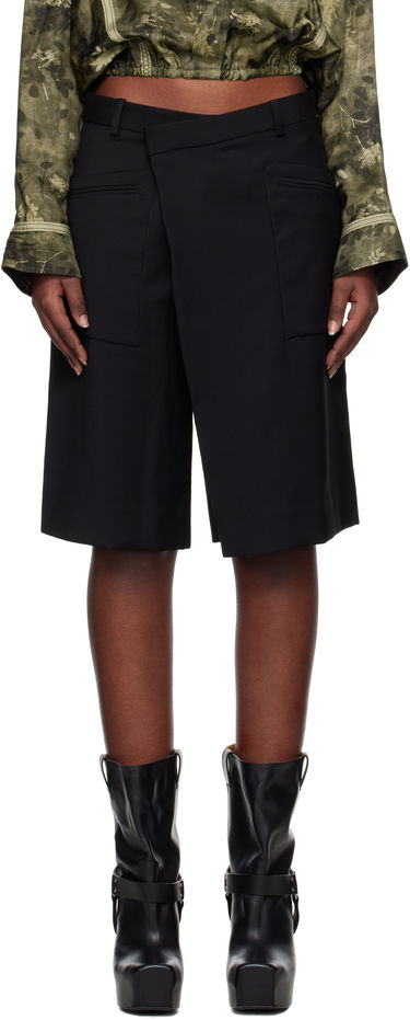 Shorts R13 R13 Crossover Knee-Length Shorts Svart | R13WR369-R475A, 0