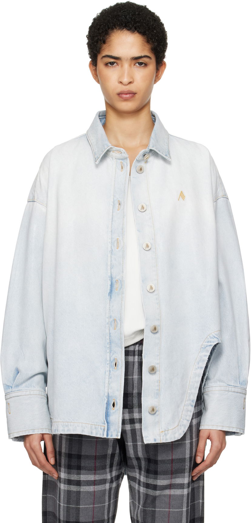 Skjorta The Attico Attico Diana Denim Shirt Blå | 250WCB00068 DDD085SS