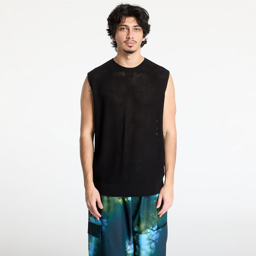 Sweater Y-3 Y-3 Graphic Knit Vest Svart | JN4874